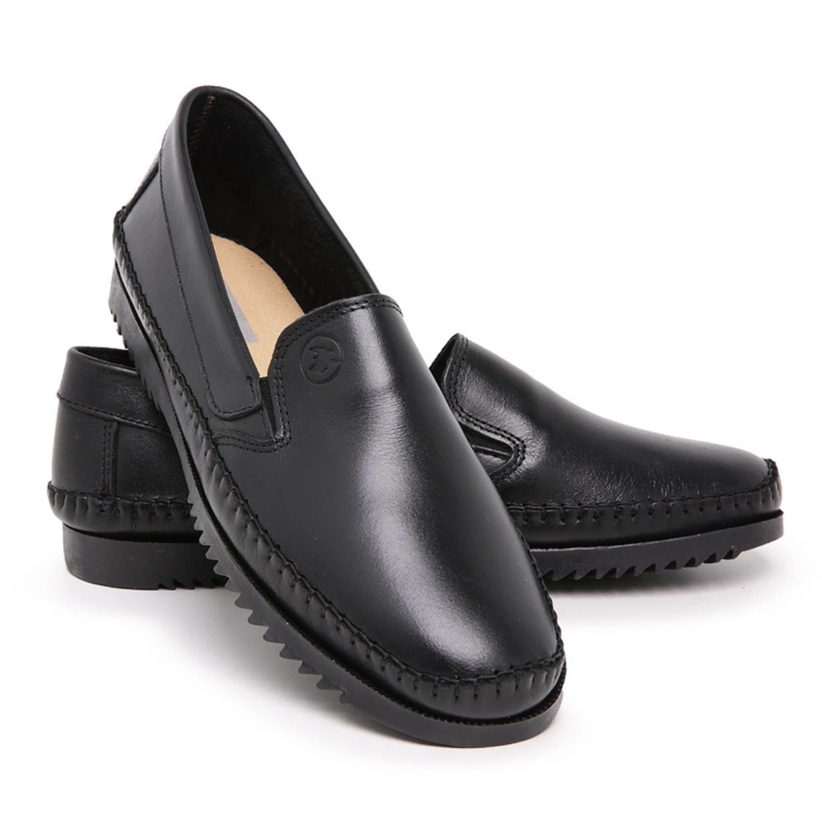 Tênis Masculino Slip On Confortável De Couro