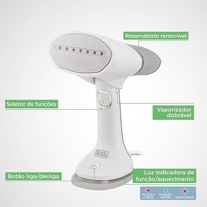Vaporizador de Roupas BLACK+DECKER 3 em 1 – Compacto, Portátil e Bivolt | BDV3000 - Imagem 4