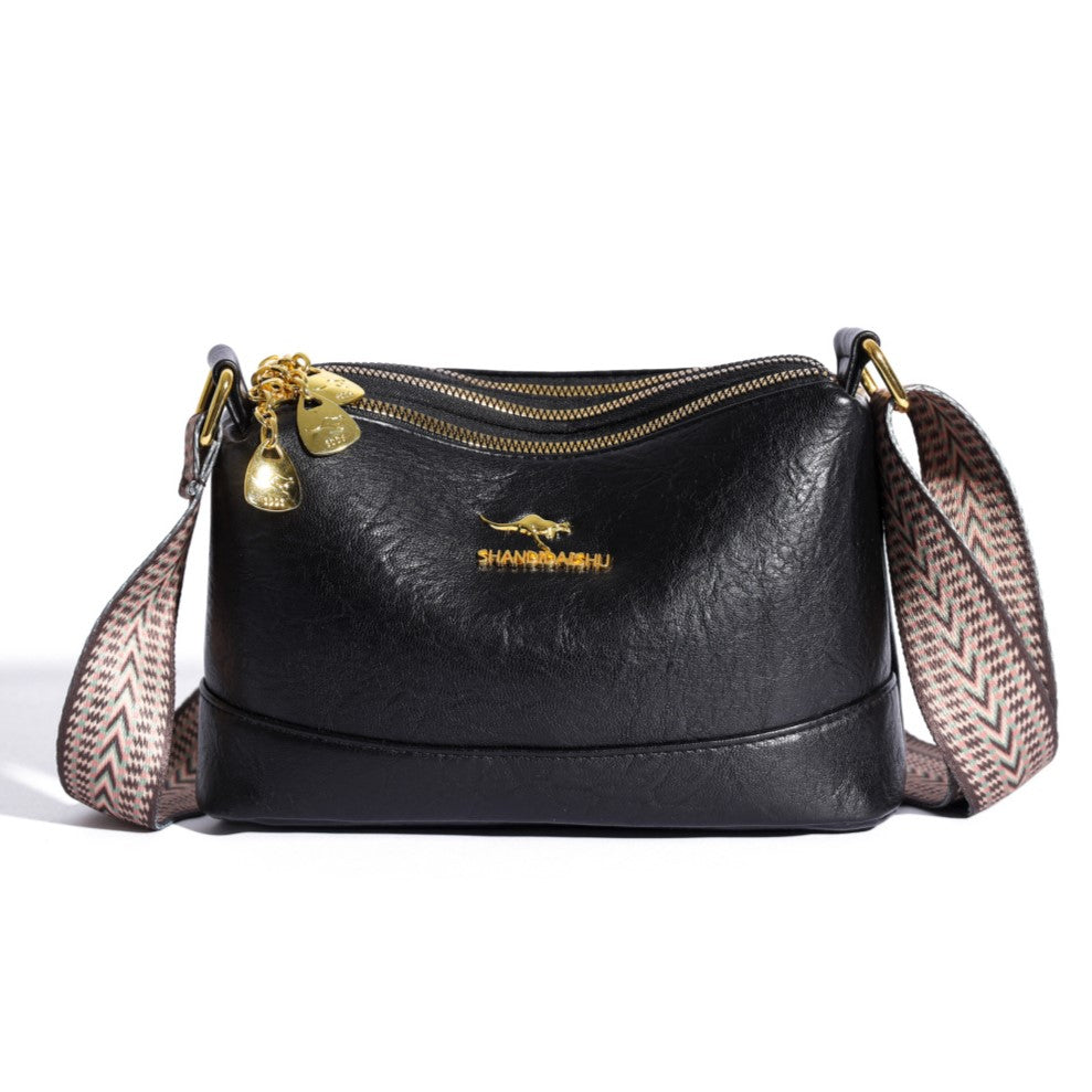 Bolsa de Couro Feminina Transversal