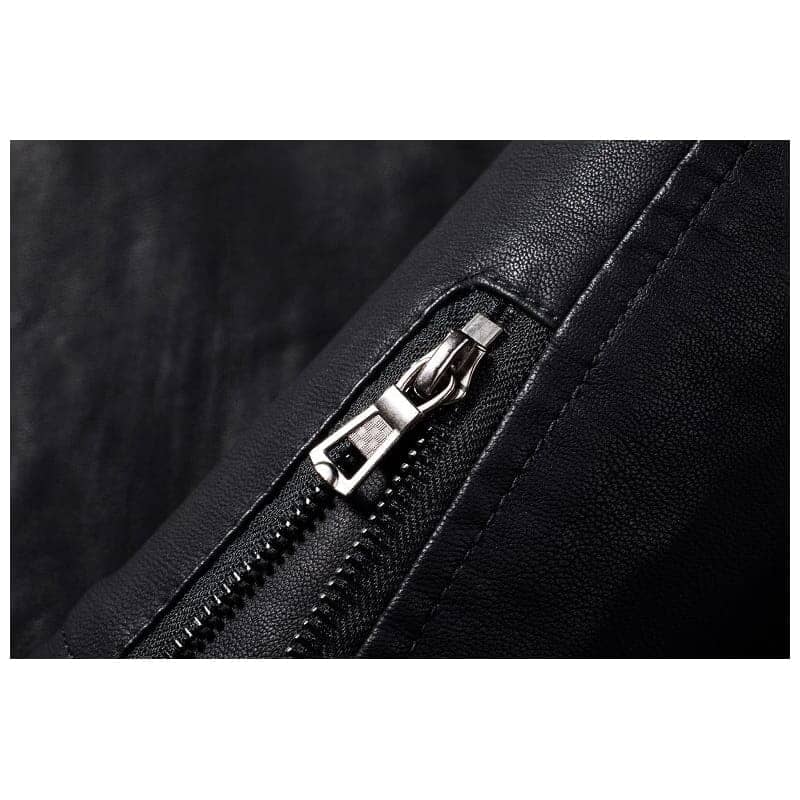 Jaqueta De Couro Masculina Slim Moderna