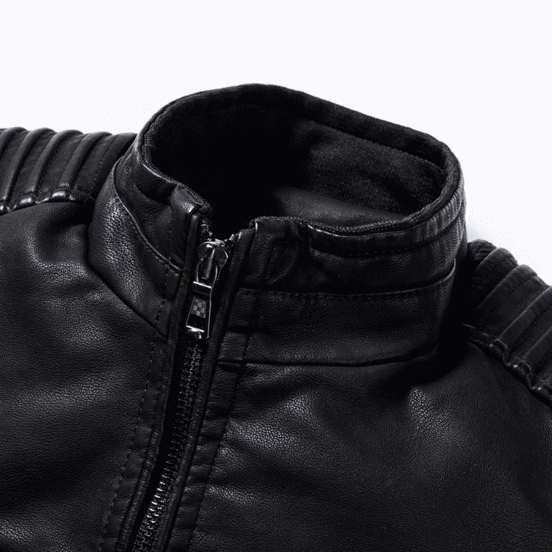 Jaqueta De Couro Masculina Slim Moderna