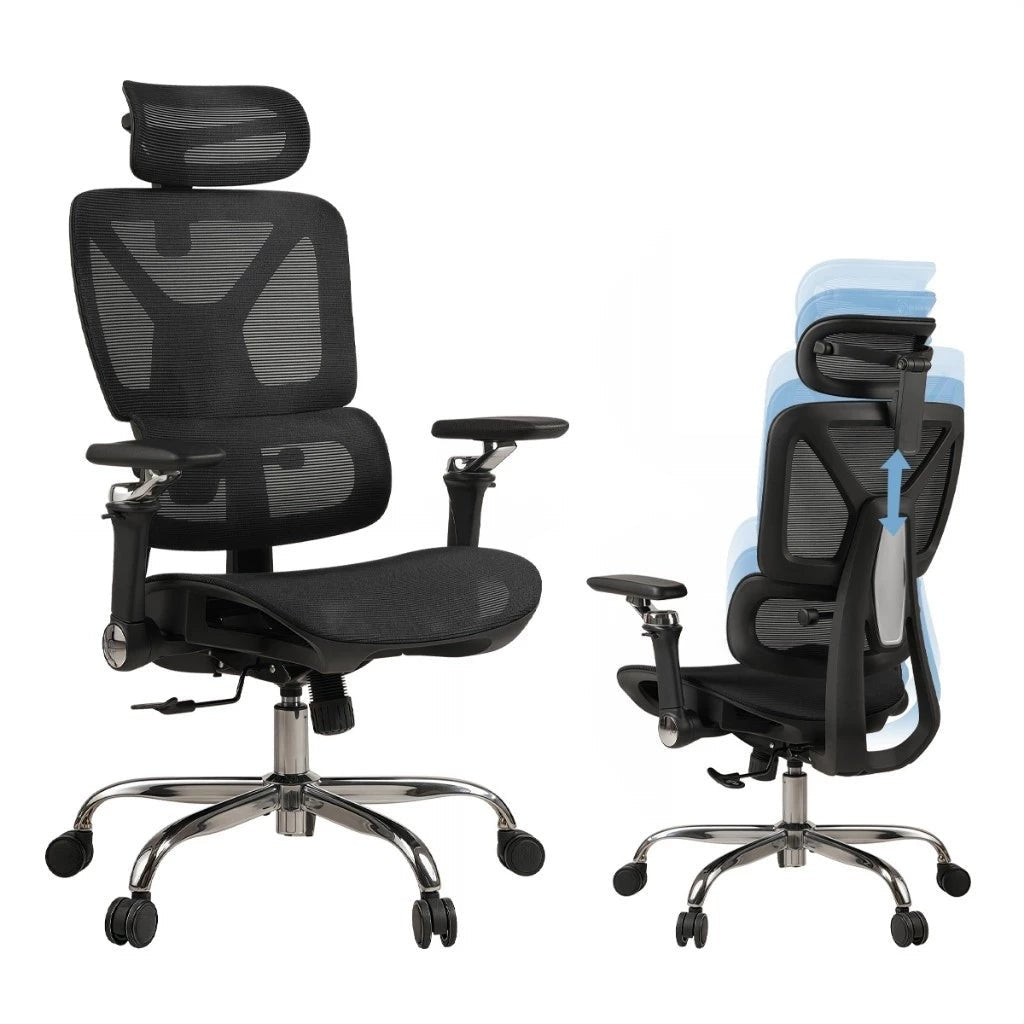Cadeira Escritório Ergonômica, Suporte Lombar, Mesh, 6D, Até 150kg - Imagem 6