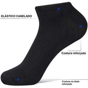 Meias Soquetes Masculinas Esportivas - 12 Pares
