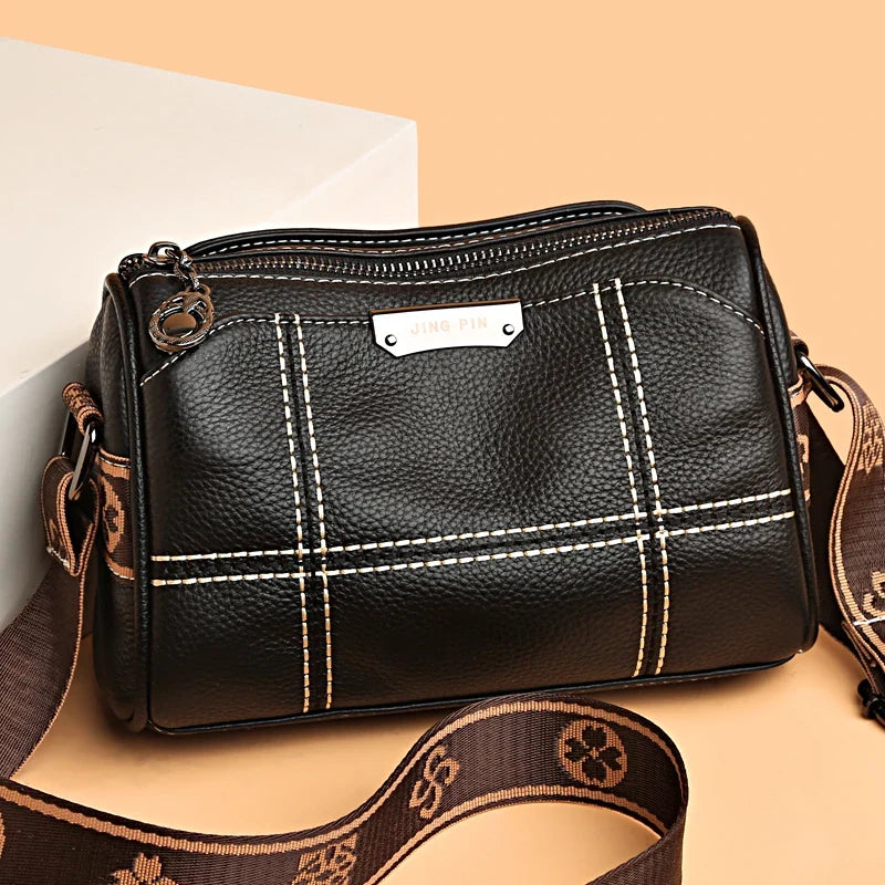 Bolsa Transversal Feminina de Couro