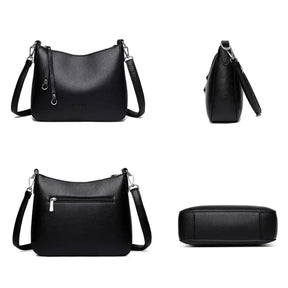 Bolsa de Couro Feminina Transversal