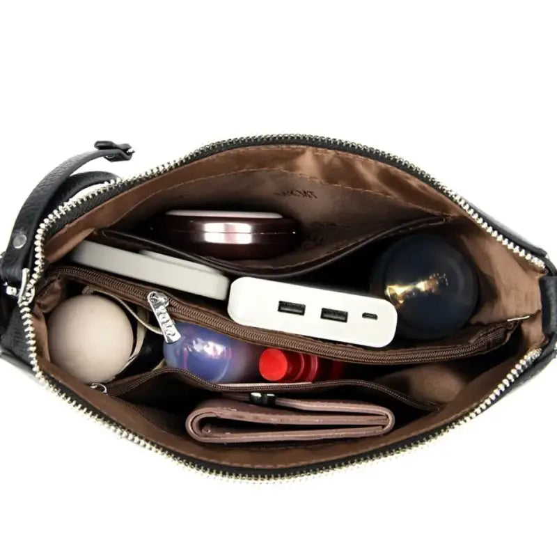 Bolsa de Couro Feminina Transversal