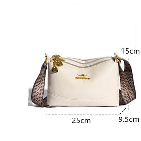 Bolsa de Couro Feminina Transversal