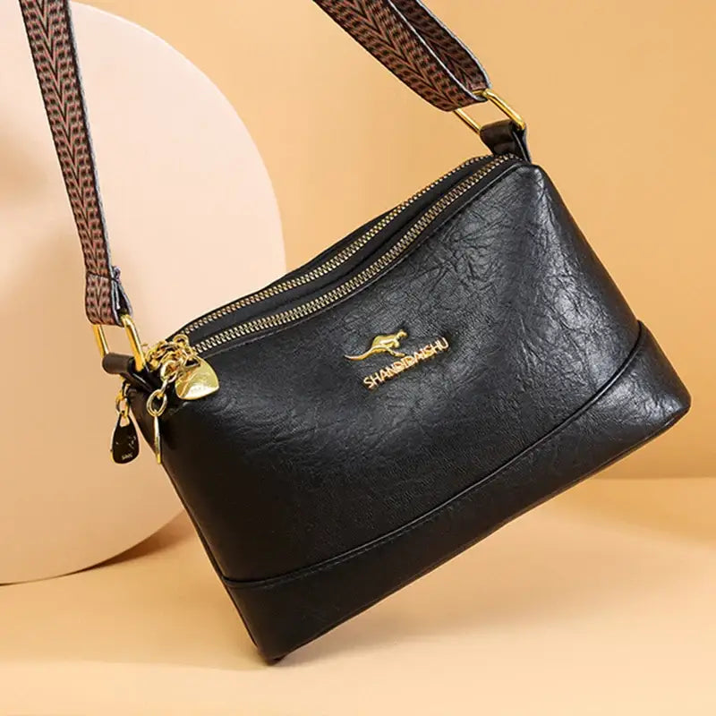 Bolsa de Couro Feminina Transversal