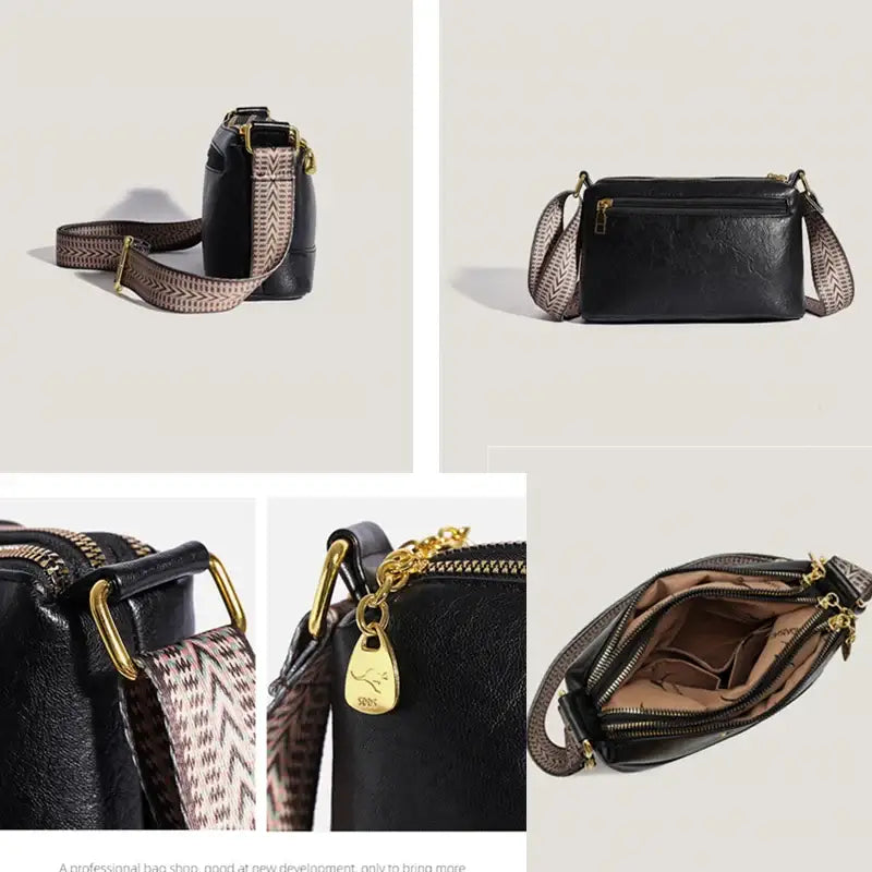 Bolsa de Couro Feminina Transversal