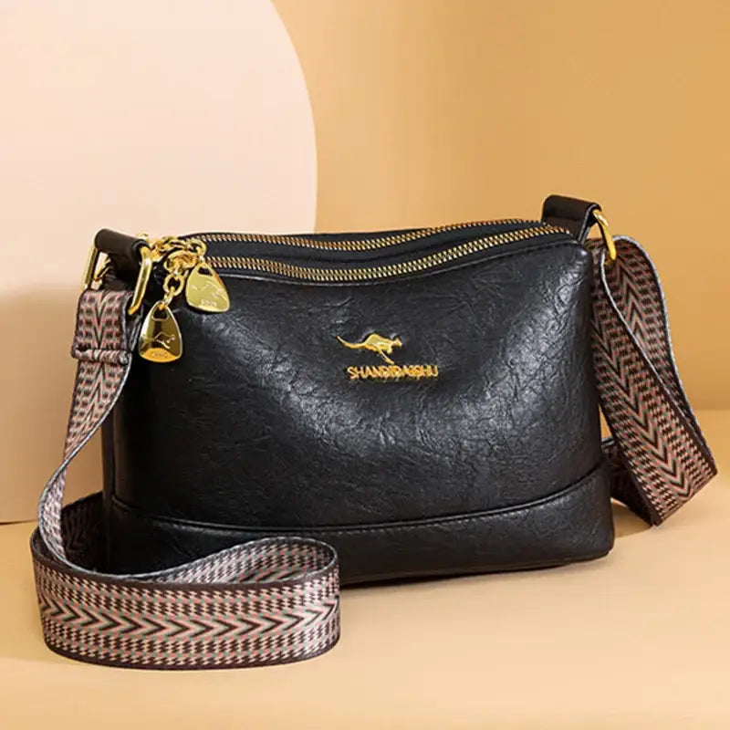 Bolsa de Couro Feminina Transversal