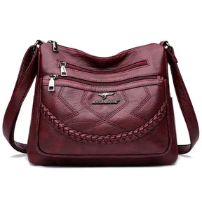 Bolsa de Couro Feminina Transversal