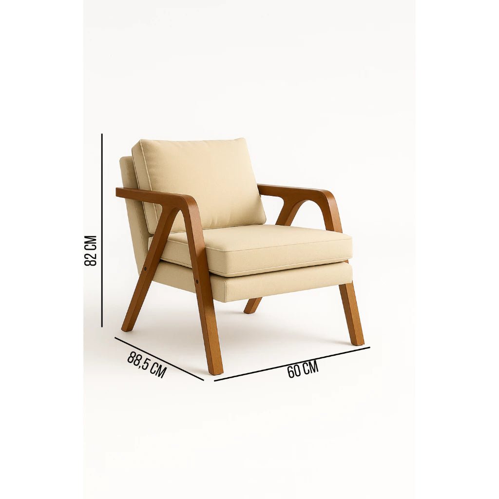 Kit 2 Poltronas Mona - Linho Cinza