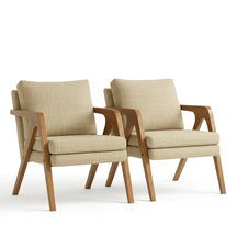 Kit 2 Poltronas Mona - Linho Bege