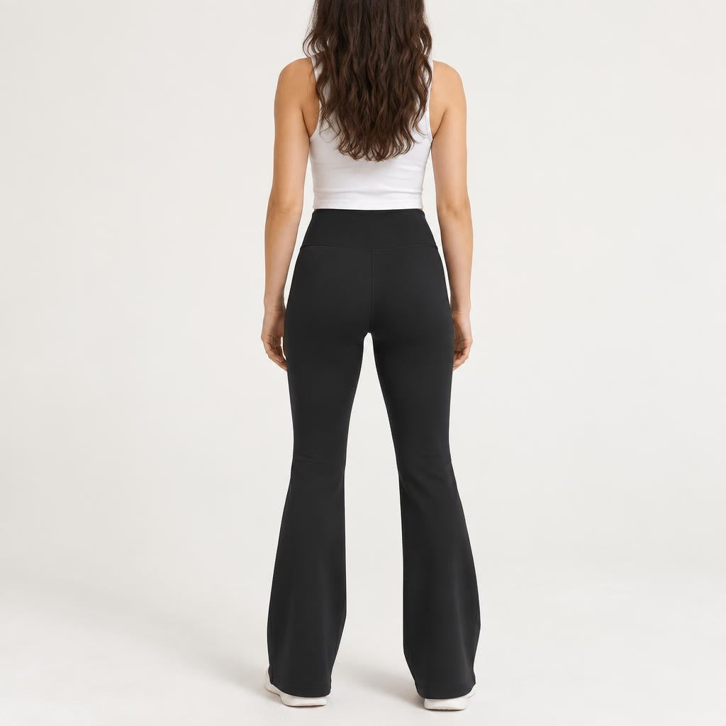 Kit 5 Calças Legging Flare Cintura Alta Feminina + Smartwatch