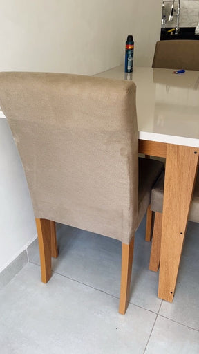 Conjunto Sala de Jantar, Mesa 1,20m, 4 Cadeiras, Madeirado