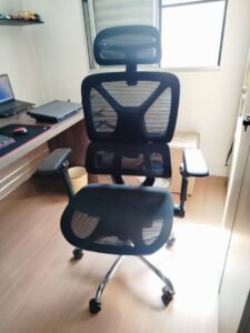 Cadeira Escritório Ergonômica, Suporte Lombar, Mesh, 6D, Até 150kg