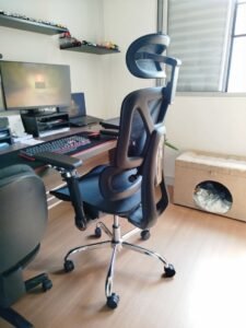 Cadeira Escritório Ergonômica, Suporte Lombar, Mesh, 6D, Até 150kg
