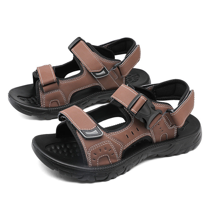 Sandália Masculina de Couro Confortável
